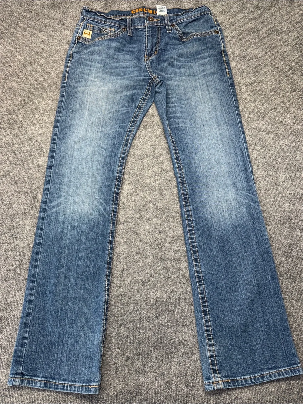Cinch Men’s Bootcut Jeans in Blue Wash